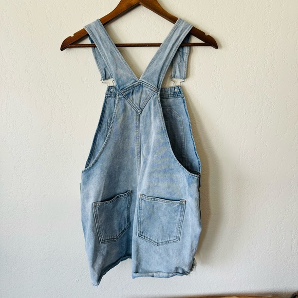 Wild Fable | denim jean distressed ripped overall bibs - Picture 2 of 4